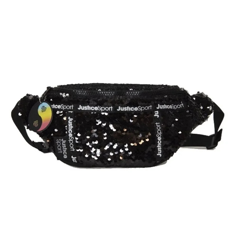 Justice Girls Fashion Bag Waist FannyPack Crossbody & Keychain Coin Purse